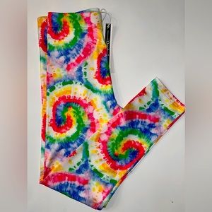 Quedoris tye dye swirl legging Yoga pants for girls NEW size 6/7
